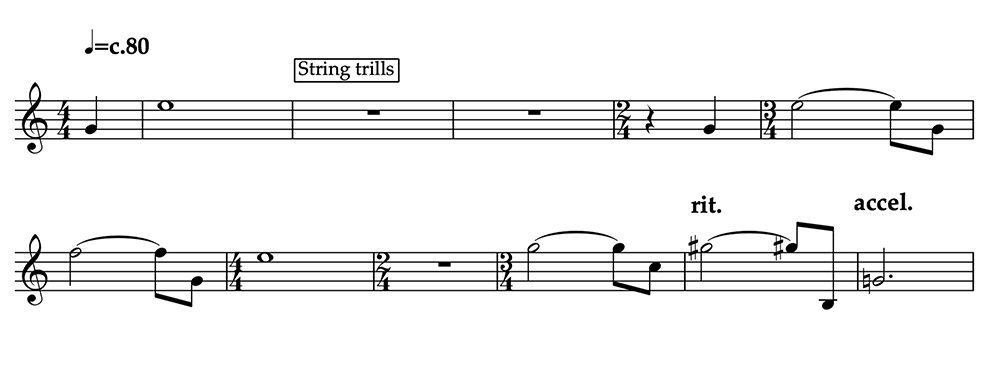 A close-up of a sheet music 